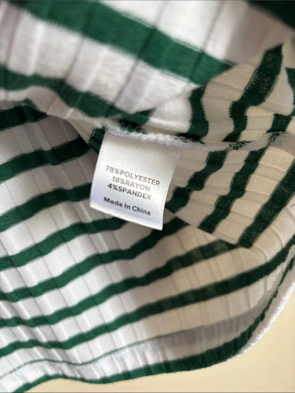 Evereve White & Green Striped Ribbed Tank - Picture 3 of 4